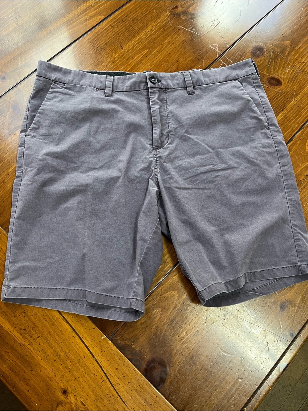 Billabong Men’s Chino Walk Shorts Size 38 Blue Gray Slate Flat Front EUC